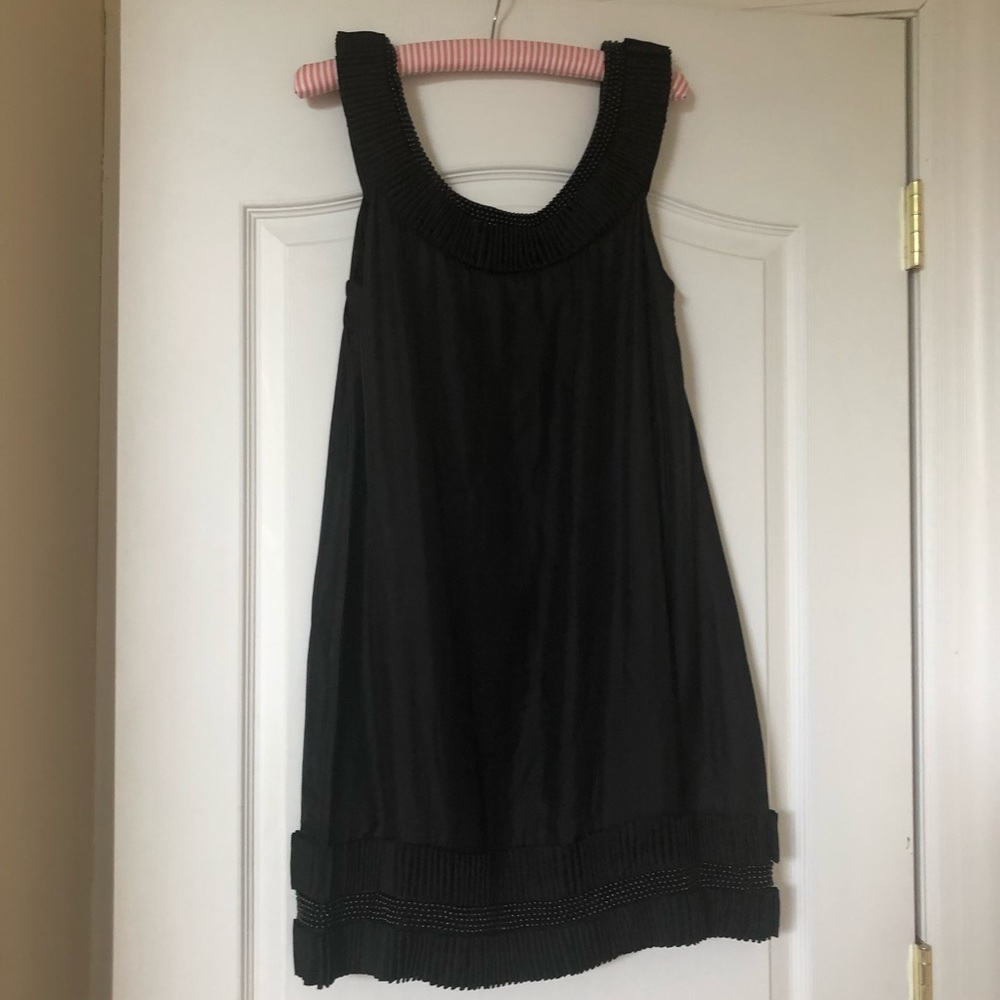Yoana Baraschi Black Silk Dress in Medium with Beautiful Beadwork - Picture 3 of 5